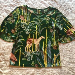Ann Taylor Botanical Greyhound Top